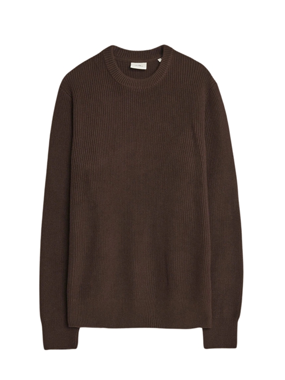 Les Deux Rib crewneck knit - Molé Brown
